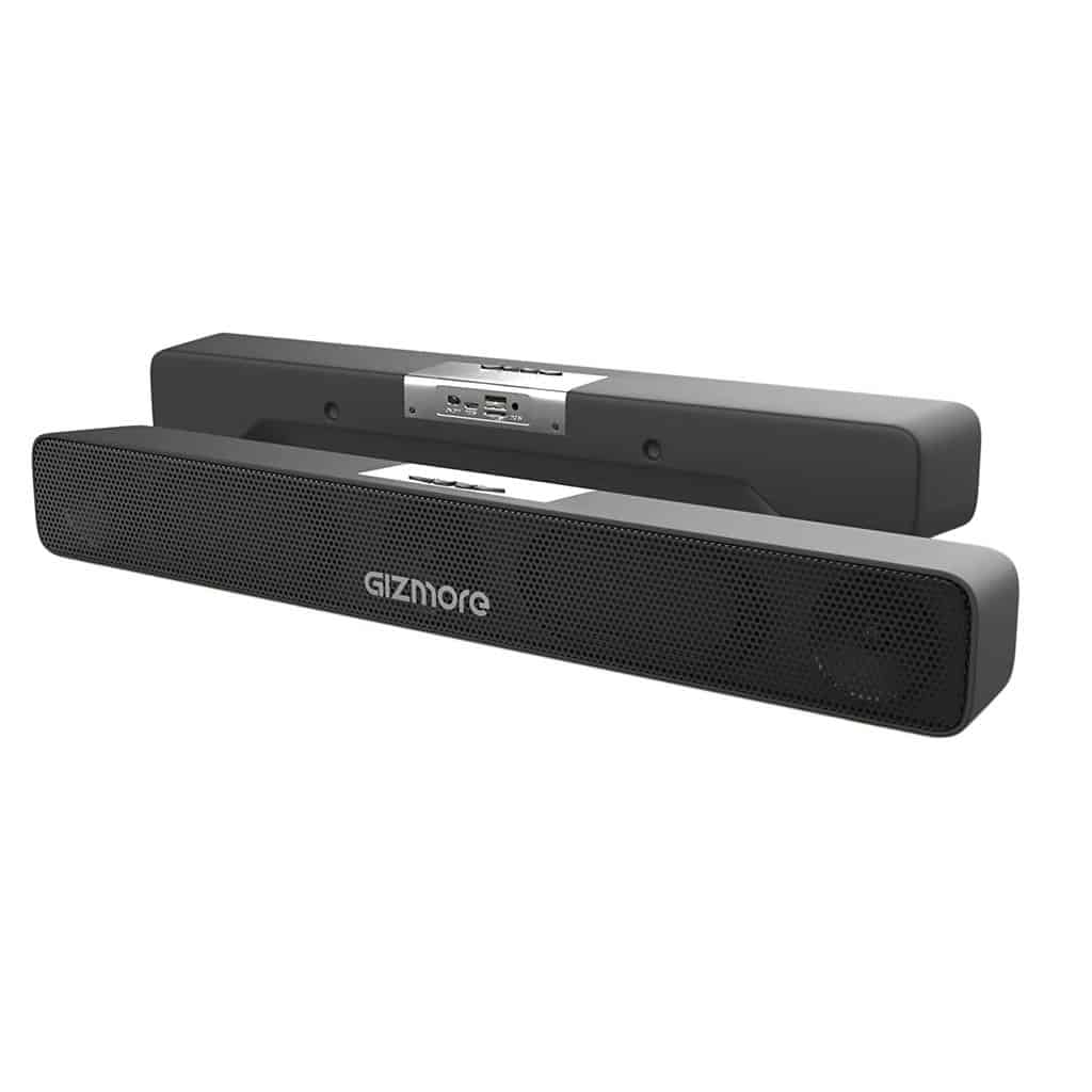 GIZMORE-Gizbar-900datamation.jpg GIZMORE Gizbar 900 2.0 Channel Home Theatre Soundbar with 10W Speaker, Multiple Connectivity Modes with Bluetooth 5.0, Premium Sleek Design (Black) - Image 1