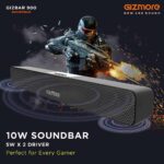 GIZMORE Gizbar 900 2.0 Channel Home Theatre Soundbar with 10W Speaker, Multiple Connectivity Modes with Bluetooth 5.0, Premium Sleek Design (Black) - Image 2