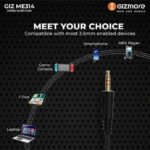 GIZMORE ME314 Wired Sound Isolating Earphone, Clear Sound, Single Driver, Secure in-Ear Fit, Durable Quality, Compatible with All 3MM Jack Supported Devices (Black) - Image 5