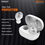 GIZMORE TWS 804 Bluetooth 5.0 in-Ear Wireless Earbuds with Noise Isolation, HD Stereo Sound, IPX4 Water Resistance, 20Hrs Playtime, Type-C Charging, Touch Control and Voice Assistance (White) - Image 6