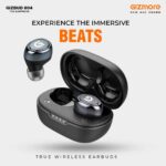 GIZMORE TWS 804 Bluetooth 5.0 in-Ear Wireless Earbuds with Noise Isolation, HD Stereo Sound, IPX4 Water Resistance, 20Hrs Playtime, Type-C Charging, Touch Control and Voice Assistance (Black) - Image 2