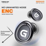 GIZMORE TWS 804 Bluetooth 5.0 in-Ear Wireless Earbuds with Noise Isolation, HD Stereo Sound, IPX4 Water Resistance, 20Hrs Playtime, Type-C Charging, Touch Control and Voice Assistance (Black) - Image 3