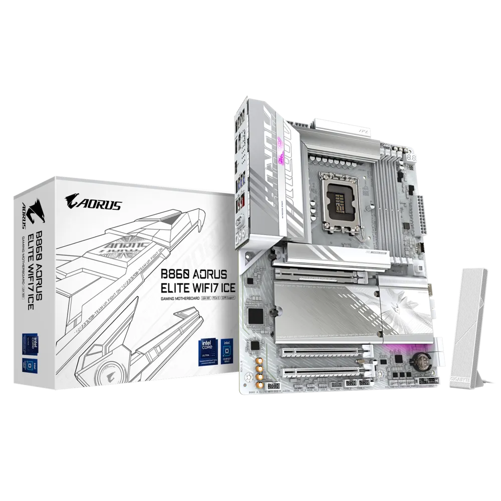 Gigabyte-B860-Aorus-Elite-WIFI7-ICE-Motherboard-1.webp Gigabyte B860 Aorus Elite WIFI7 ICE Motherboard - Image 1