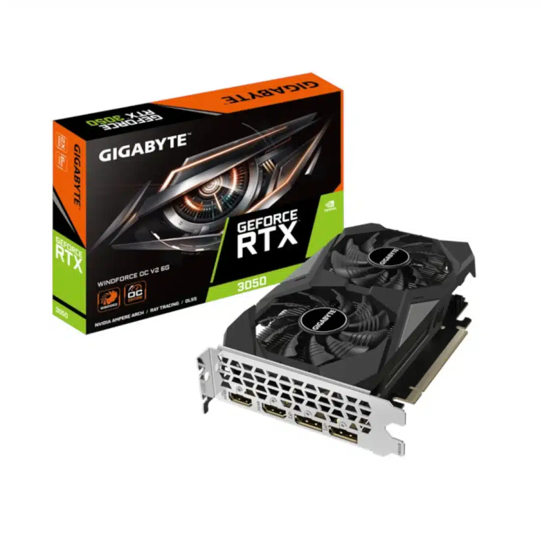 Gigabyte-GeForce-RTX-3050-WindForce-OC-V2-6GB-GDDR6-Graphics-Card-1.webp Gigabyte GeForce RTX 3050 WindForce OC V2 6GB GDDR6 Graphics Card - Image 1