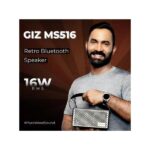 Gizmore GIZ MS516 Portable Speaker Wooden Cabinet With Leather Strap - Image 2