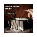 Gizmore GIZ MS516 Portable Speaker Wooden Cabinet With Leather Strap - Image 3
