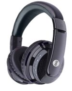 Gizmore Giz MH411 Hi-Bass Wireless Headphones with Upto 15 Hours Playtime, Built-in-Mic, FM Radio, Micro SD Slot (Black)