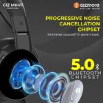 Gizmore Giz MH411 Hi-Bass Wireless Headphones with Upto 15 Hours Playtime, Built-in-Mic, FM Radio, Micro SD Slot (Black) - Image 4