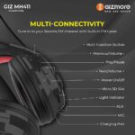 Gizmore Giz MH411 Hi-Bass Wireless Headphones with Upto 15 Hours Playtime, Built-in-Mic, FM Radio, Micro SD Slot (Black) - Image 5