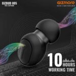 Gizmore Gizbud 805 TWS Earbuds with 5.0 Bluetooth, Up to 10Hrs Playtime, Fast Charging Type-C, IPX4 Water Resistant, HD Clear Sound, Voice Assistance and Passive Noise Cancellation (Black) - Image 2
