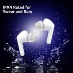 LG Tone Free HBS-FN5U True Wireless Bluetooth Earbuds -Uvnano 99.9% Bacteria Free, Prestigious British Meridian Sound, Dual Microphones, IPX4 Water Resistance, Total 18 Hours Battery Life(White) - Image 8
