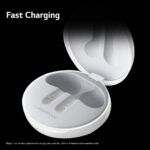 LG Tone Free HBS-FN5U True Wireless Bluetooth Earbuds -Uvnano 99.9% Bacteria Free, Prestigious British Meridian Sound, Dual Microphones, IPX4 Water Resistance, Total 18 Hours Battery Life(White) - Image 6