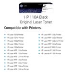 HP 110A Black Original Laser Toner Cartridge W1112A - Image 3