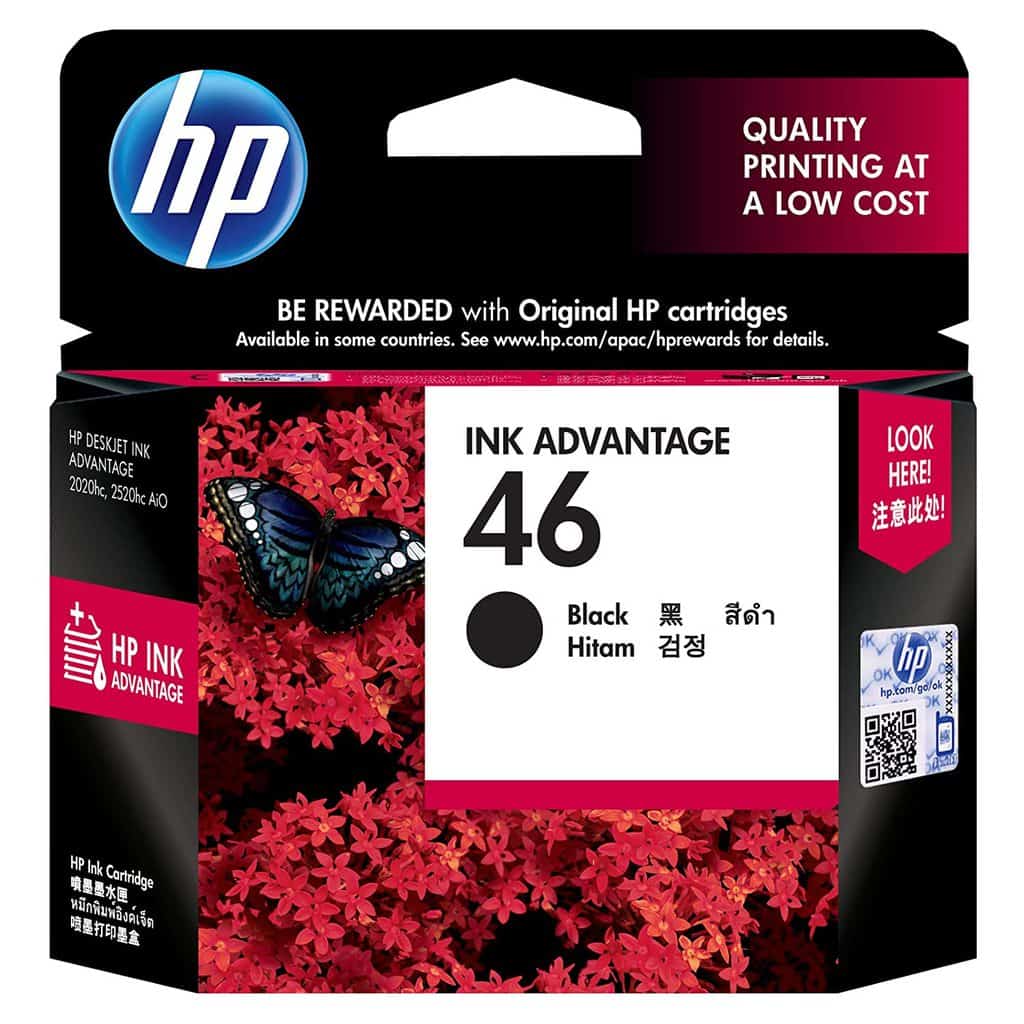HP-46-Ink-Cartridge-BlackDatamation1.jpg HP 46 Ink Cartridge (Black) CZ637AA - Image 1