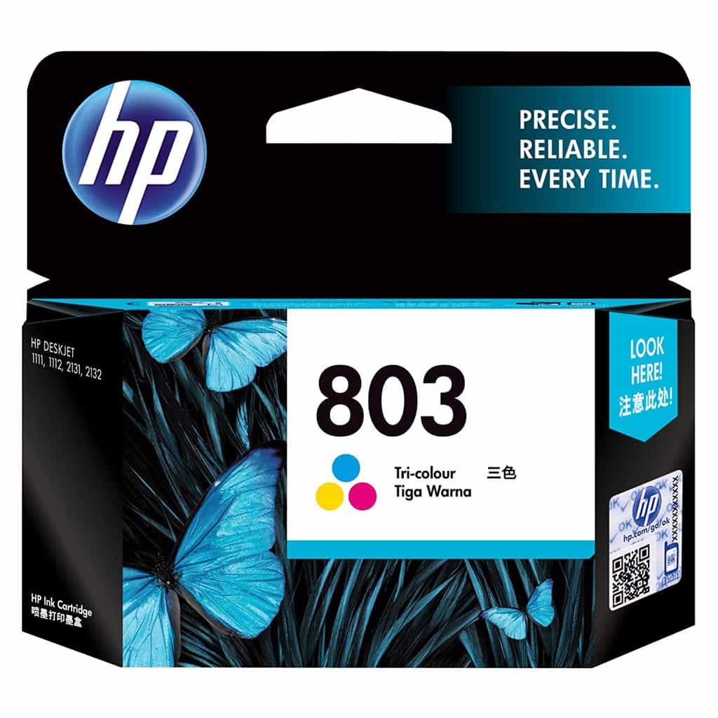 HP-803-Tri-Color-Original-Ink-Cartridgedatamation1.jpg HP 803 Tri-Color Original Ink Cartridge F6V20AA - Image 1