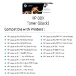 HP 88X Laserjet Toner Cartridge (CC388X, Black) - Image 3
