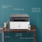 HP Laser 136w B&W Printer with Wi-Fi Direct: Print, Copy, Scan, Perfect for Offices, Compact, Affordable, Multifunction - Image 2