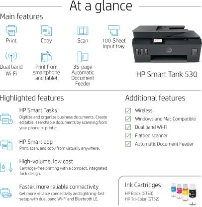 HP-Smart-Tank-530datamation1.jpeg HP Smart Tank 530 Multi-function WiFi Color Printer with Voice Activated Printing Google Assistant and Alexa - Image 2