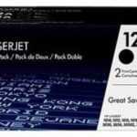 HP 12A 2-pack Black Original LaserJet Toner Cartridges Q2612AF Black Ink Toner