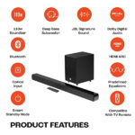 JBL Cinema SB241 2.1 Channel Dolby Digital Soundbar with Wired Subwoofer Home Theatre - Image 2