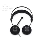 JBL Commercial UH20 USB Headset with Cardioid Microphone for Online Classes, Conference Calls, Video Calls - Image 4