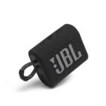 JBL Go 3, Wireless Ultra Portable Bluetooth Speaker, JBL Pro Sound, Vibrant Colors with Rugged Fabric Design, Waterproof, Type C (Without Mic, Black)