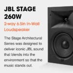 JBL Stage 260W – in-Wall Loudspeaker with 6.5″ Polycellulose Cone Woofer (Each) - Image 2