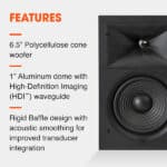 JBL Stage 260W – in-Wall Loudspeaker with 6.5″ Polycellulose Cone Woofer (Each) - Image 4