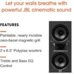 JBL Studio 6 66LCR Dual 6.5″ (165mm) 2-way In-Wall Loudspeaker (Each) - Image 3
