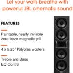 JBL Studio 6 Theater In-Wall Speaker With Quad 5.25″ PolyPlas Woofers - Image 3