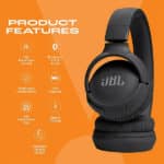 JBL Tune 520BT Wireless On Ear Headphones with Mic - Image 4
