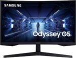 Samsung 27-Inch Odyssey G5 Gaming Monitor with 1000R Curved Screen, 144Hz, 1ms, FreeSync Premium, QHD (LC27G55TQWNXZA), Black