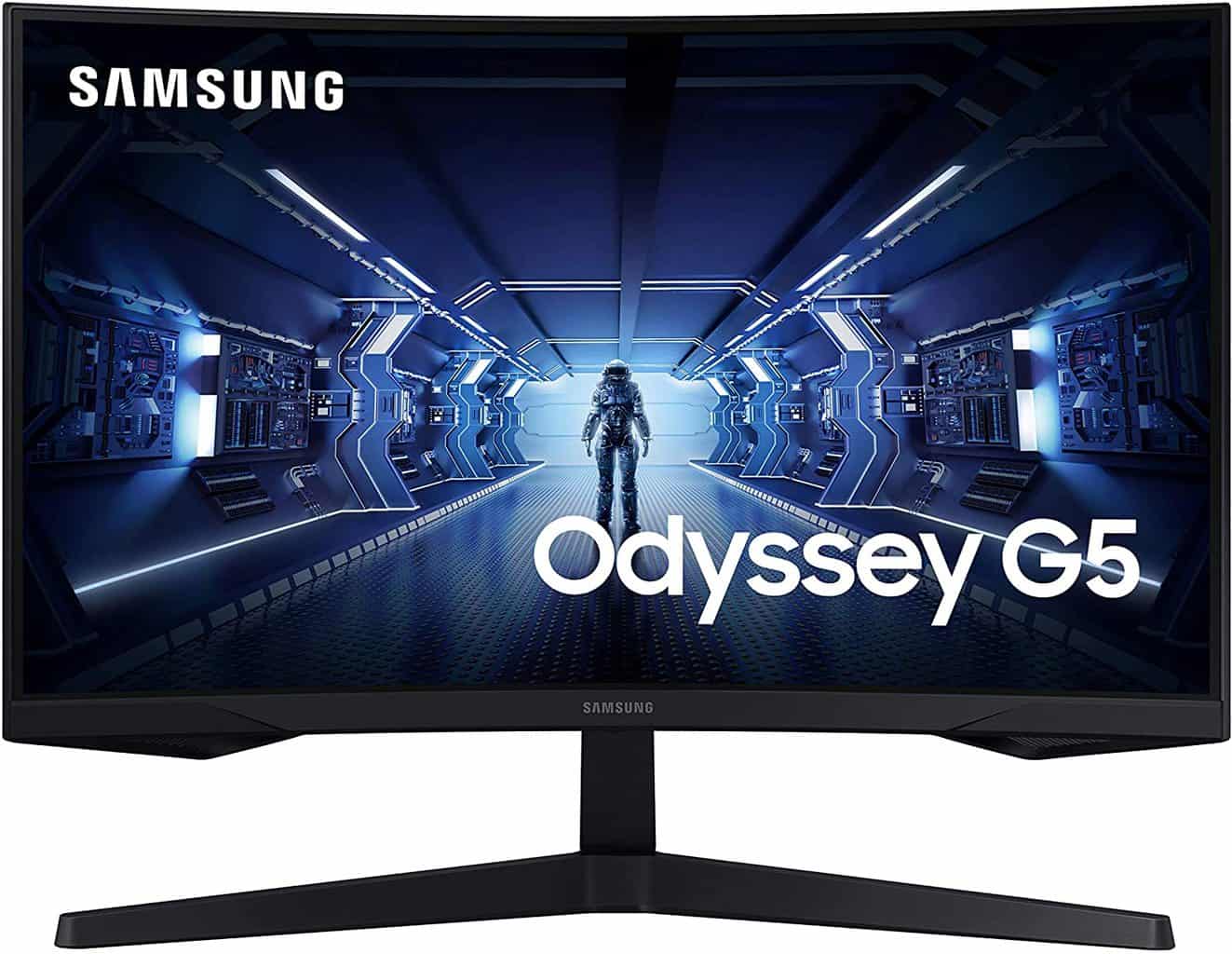 LC27G55TQWNXZA-samsung-monitor-datamation1.jpg Samsung 27-Inch Odyssey G5 Gaming Monitor with 1000R Curved Screen, 144Hz, 1ms, FreeSync Premium, QHD (LC27G55TQWNXZA), Black - Image 1