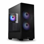 LIAN LI LANCOOL 205 MESH – Black Tower Chassis Computer Case I Gaming Cabinet – Support ATX/M-ATX/Mini-ITX MBI Tempered Glass Steel Side Panel I 2 X 140mm ARGB Fan Front and 120mm ARGB Fan Rear