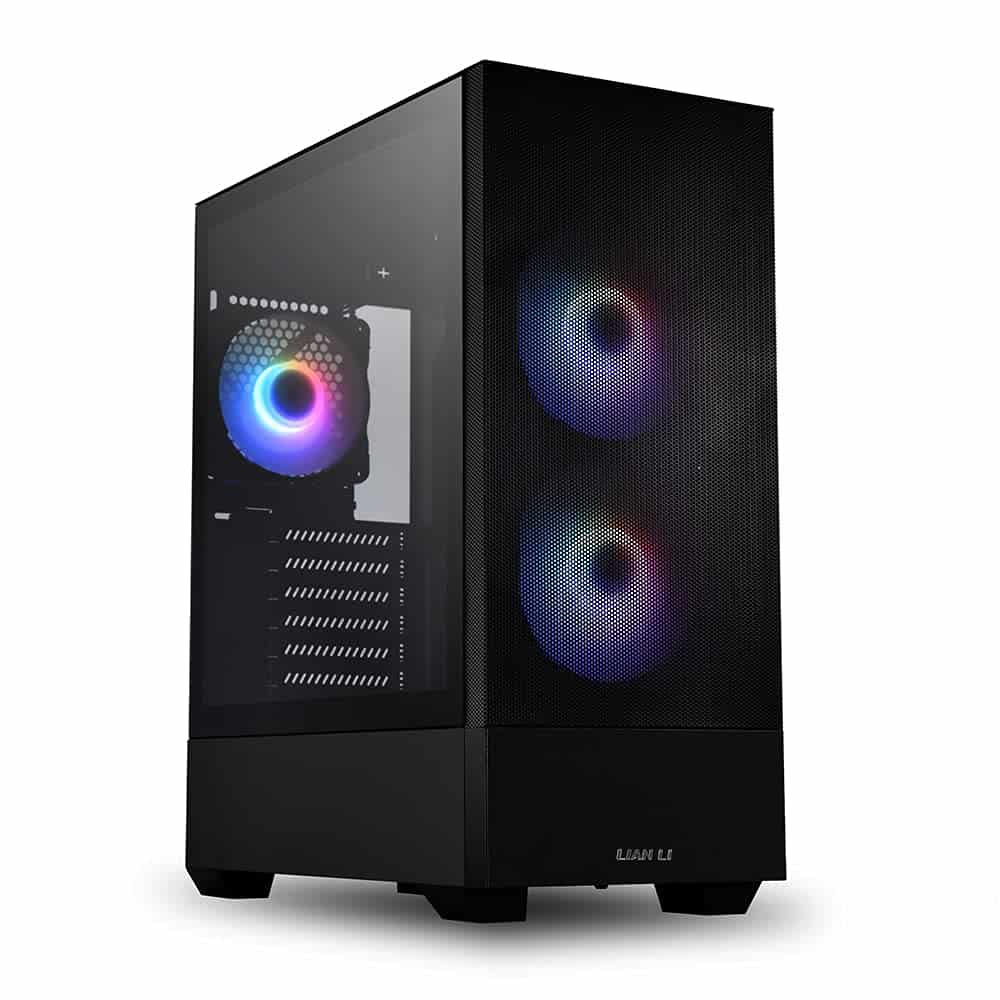 LIAN-LI-LANCOOL-205-MESHdatamation.jpg LIAN LI LANCOOL 205 MESH – Black Tower Chassis Computer Case I Gaming Cabinet – Support ATX/M-ATX/Mini-ITX MBI Tempered Glass Steel Side Panel I 2 X 140mm ARGB Fan Front and 120mm ARGB Fan Rear - Image 1