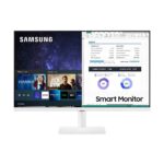 Samsung 27 inch (68.6 cm) Smart Monitor with Netflix, YouTube, Prime Video and Apple TV Streaming (LS27AM501NWXXL, White)