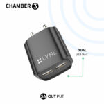LYNE by U&I Chamber 3 3A Output, Dual USB Port with Cable - Image 2
