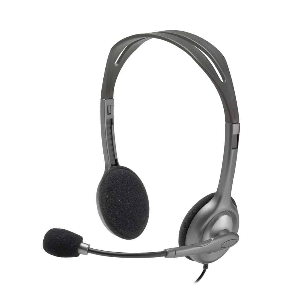 Logitech-C270-datamation1-2.jpg Logitech H110 Wired headset, Stereo Headphones with noise-cancelling Microphone,3.5-mm Dual Audio Jack, PC/Mac/Laptop- Grey - Image 1