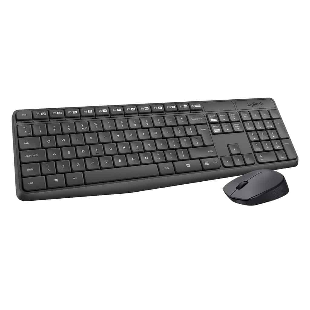 Logitech-MK235-Datamation1.jpg Logitech MK235 Wireless Keyboard and Mouse Combo for Windows, 2.4 GHz Wireless with Nano USB-Receiver, Wireless Mouse, 15 FN Keys, 3-Year Battery Life, PC/Laptop – Black - Image 1