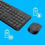 Logitech MK235 Wireless Keyboard and Mouse Combo for Windows, 2.4 GHz Wireless with Nano USB-Receiver, Wireless Mouse, 15 FN Keys, 3-Year Battery Life, PC/Laptop – Black - Image 4