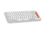 Logitech POP Icon Keys Wireless Keyboard Off White – Orange - Image 3