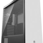 DEEPCOOL MACUBE 310P WH Airflow Version with Top Mesh, ATX PC Case, Magnetic Side Panels, Included GPU Holder and Fan Hub, 360mm Liquid Cooler Supported at The Front – White