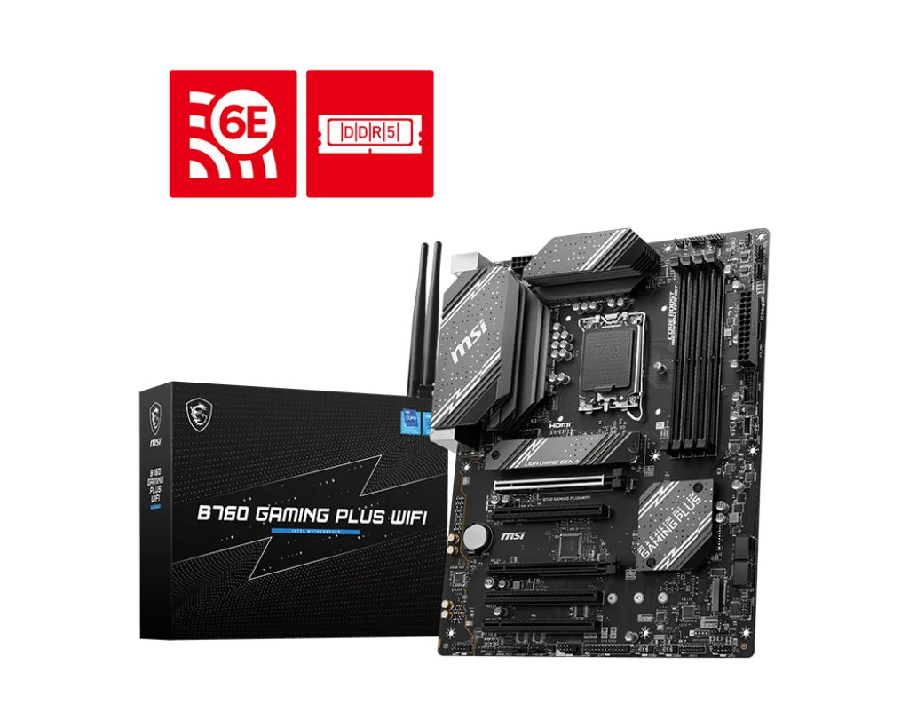 MSI-B760-Gaming-Plus-WIFI-Motherboard-1.webp MSI B760 Gaming Plus WIFI Motherboard - Image 1
