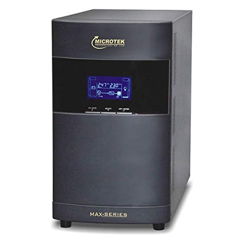 Microtek-Online UPS MAX-2KVA 72V Pure Sinewave with in-Built Batteries (12V 7AHx6),Black