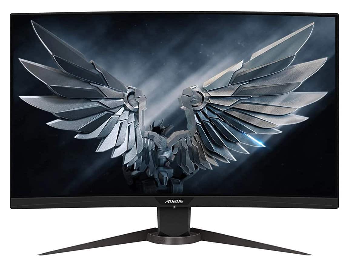 Monitor-Gigabyte-1.jpg GIGABYTE AORUS CV27F (27″) 165Hz 1080P 1500R FreeSync Gaming Monitor, Exclusive Built-in ANC, 1920×1080 Display, 1 ms Response Time, HDR, 90% DCI-P3 - Image 1
