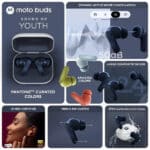 Moto Buds with Hi-Res Audio, Large 12.4 MM Driver, 42 Hrs Playback & IPx4 Rating Wireless Earbuds - Image 5
