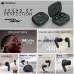 Moto Buds+ Sound by Bose, Dual Dynamic Drivers, 48dB ANC, Dolby Head Tracking Wireless Earbuds - Image 3