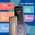 Nokia 130 Music Dual SIM Keypad Mobile Phone - Image 2