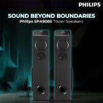 Philips Audio SPA9085 2.0CH 100W Multimedia Tower Speakers with Wireless Microphone - Image 5