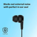 Philips Audio TAE1107BK Wired in-Ear Earphones with Built in Mic - Image 4